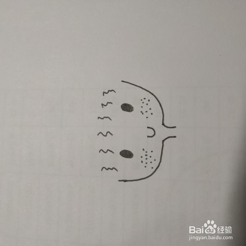 手账本女孩简笔画