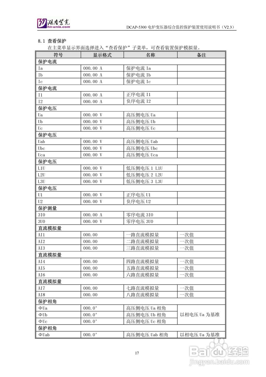 紫光DCAP-5300电炉变压器综合监控保护装置使用说明书:[2]