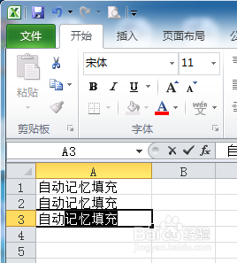 excel2010怎么设置自动记忆填充