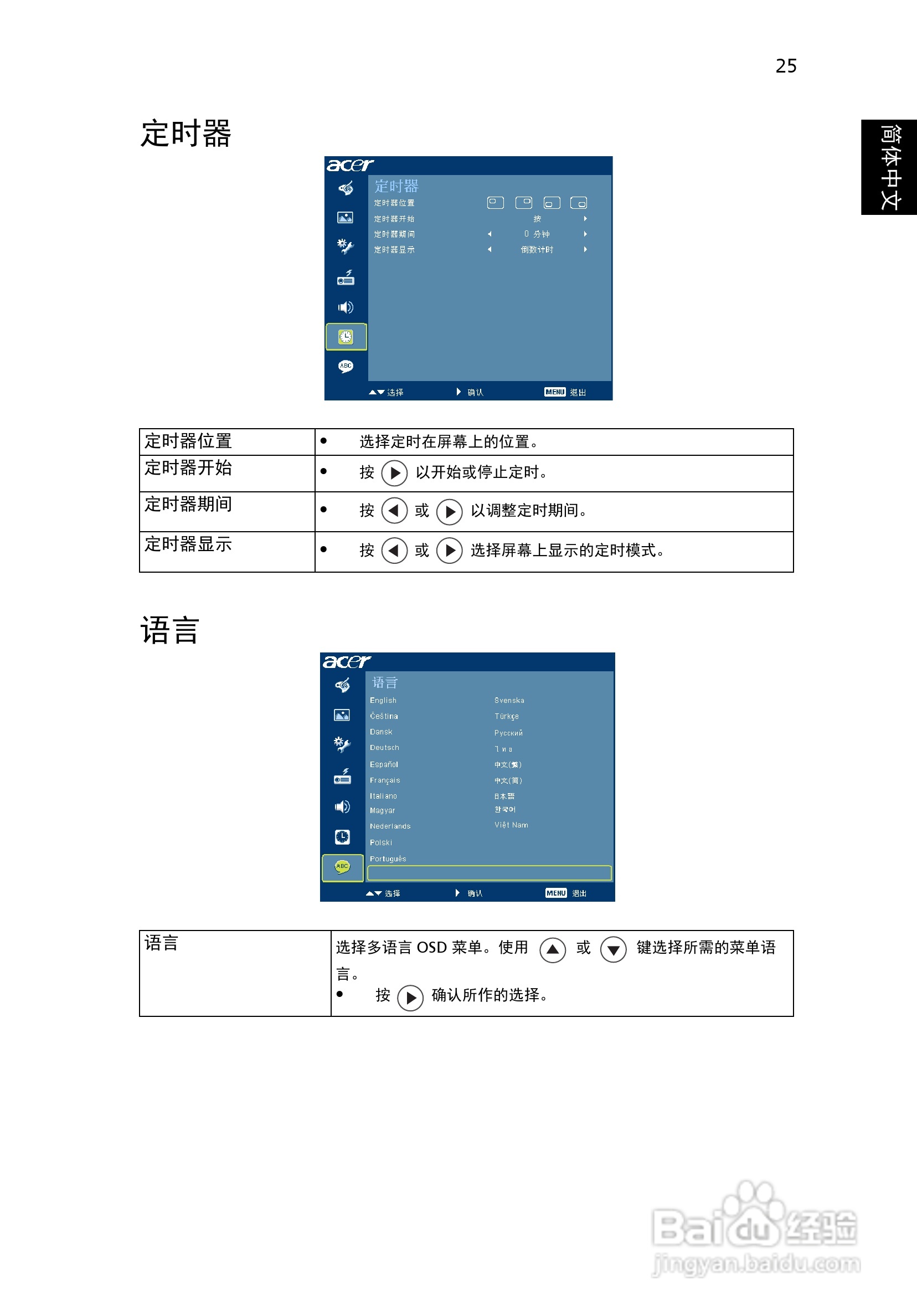 Acer X1161PA投影机使用说明书:[4]