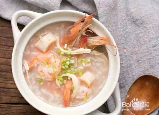 豪华好粥推荐---鲜虾鸡丝瑶柱粥