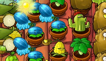 植物大战僵尸生存模式屋顶困难第三轮