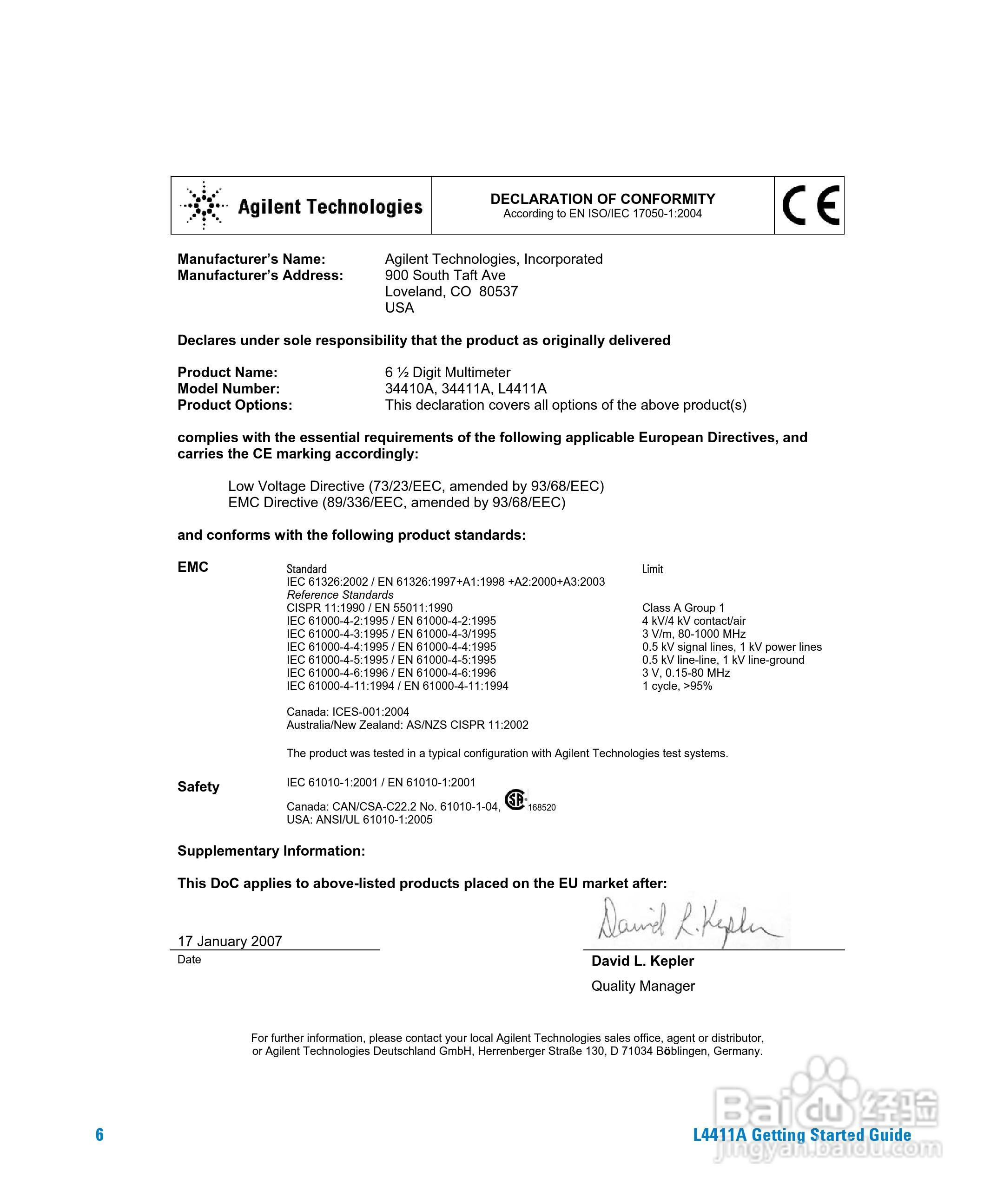 L4411A系统数位万用电表操作手册:[1]