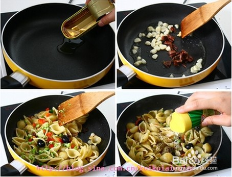 蒜香鯷鱼螺丝面