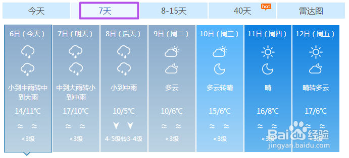 如何在网上查看天气预报？