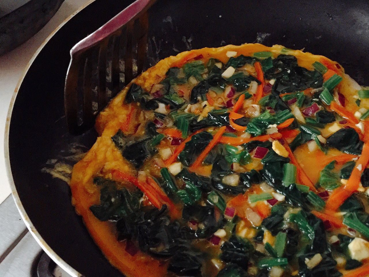 好吃的肉松菠菜蛋饼 快来学吧 好吃又简单