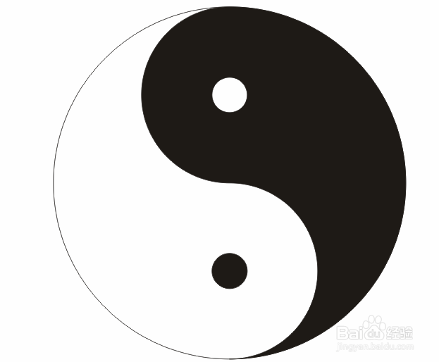 CDR绘制太极图