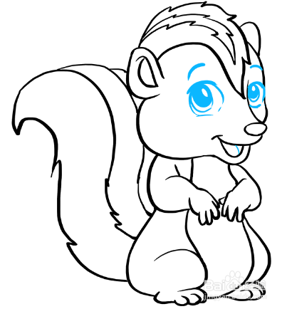 怎么画可爱的鼠鼬?