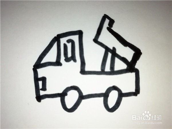 怎么样用简笔画画卡通卡车