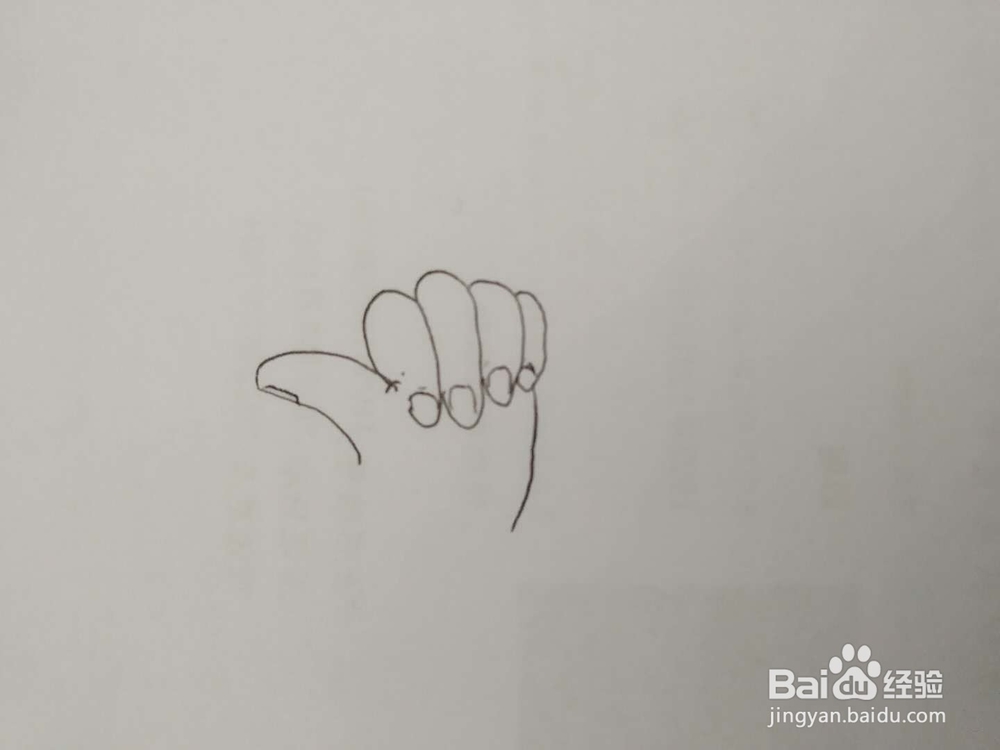怎么画一个点赞的大拇指