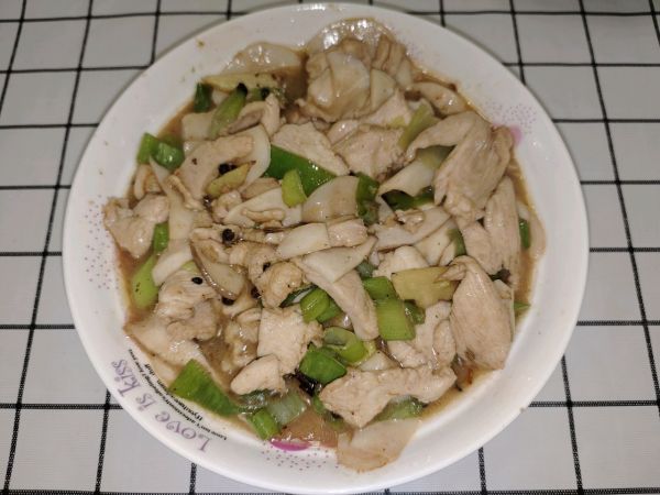 杏鲍菇炒鸡胸肉