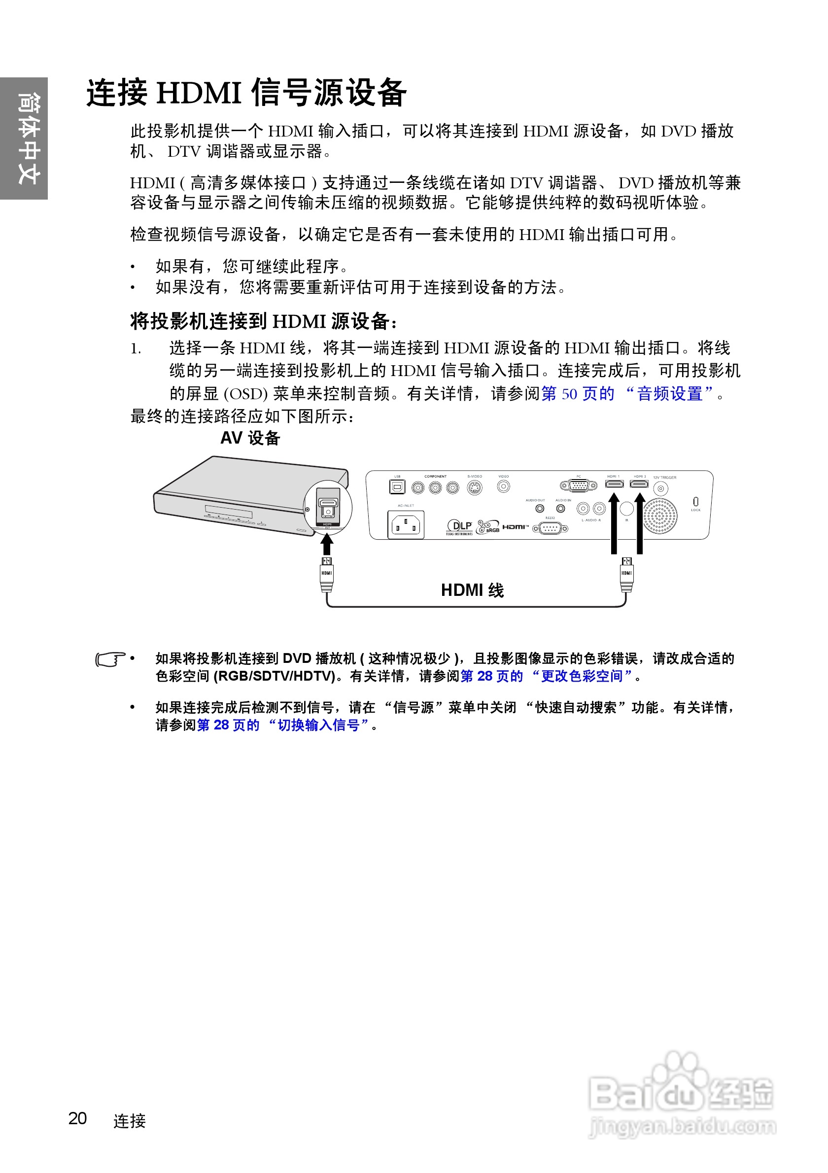 明基W1000+投影机使用说明书:[2]