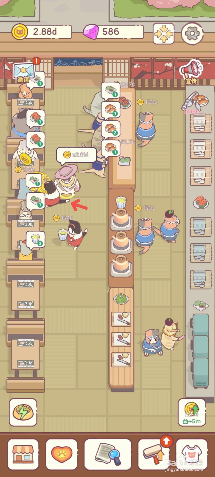 猫咪零食吧怎么招聘双手奉上寿司的服务生