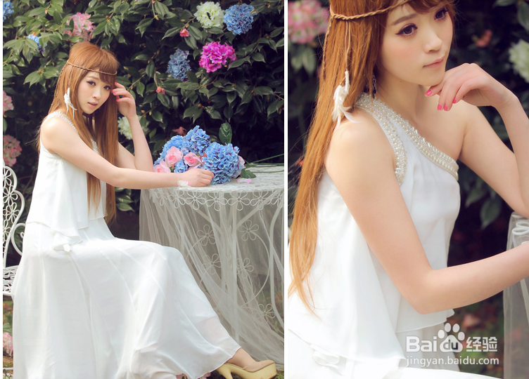 风中浪漫缱绻的裙摆