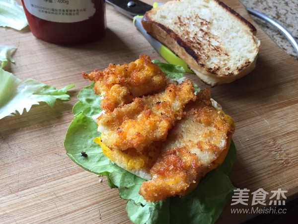 芝士鱼排吐司汉堡