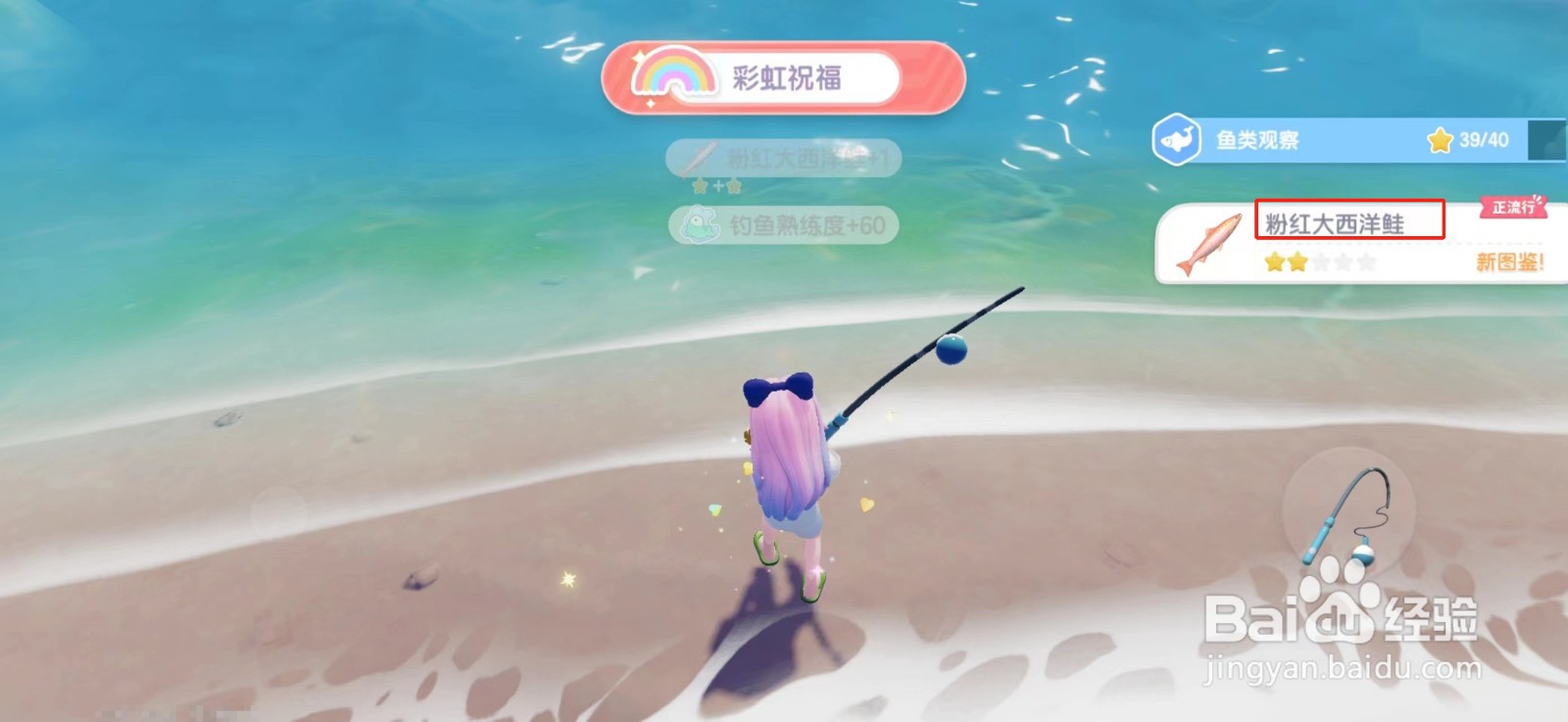 心动小镇粉红大西洋鲑位置攻略