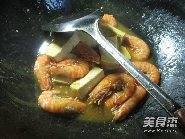 咖喱豆腐基围虾