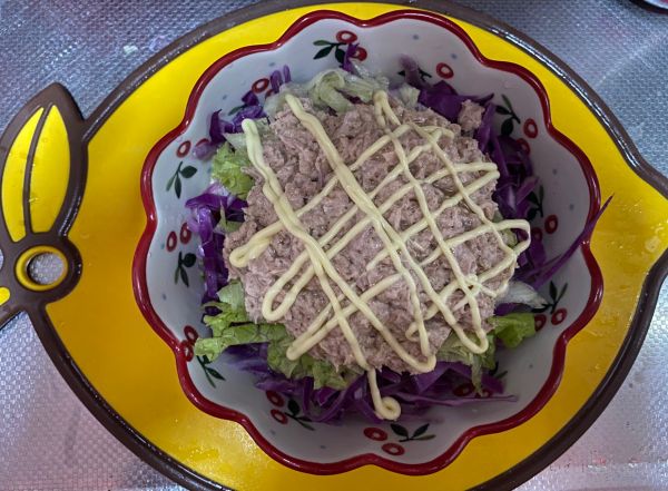 低脂金枪鱼轻食蔬菜沙拉