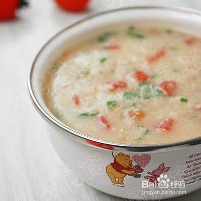 鸡肝番茄菜粥_适合10-12个月宝宝