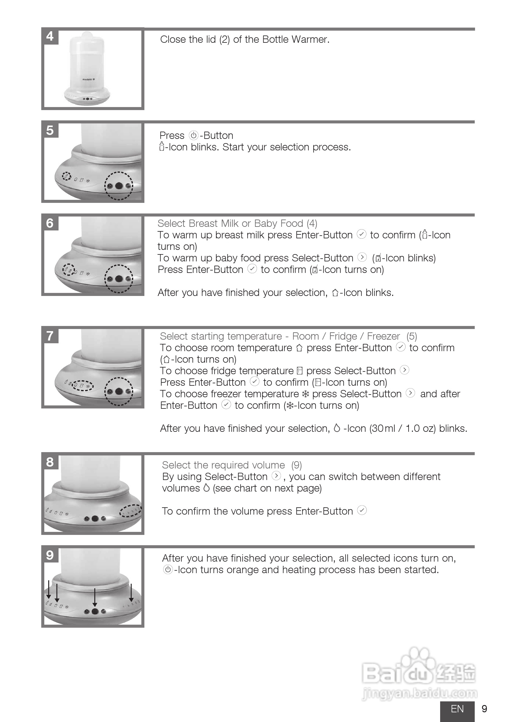 美德乐 B-Well温奶器说明书:[1]