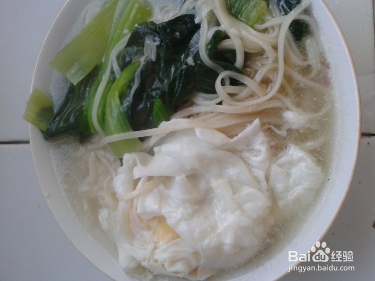 青菜鸡蛋面的做法