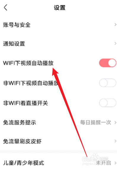 皮皮虾怎么关闭WiFi下视频自动播放