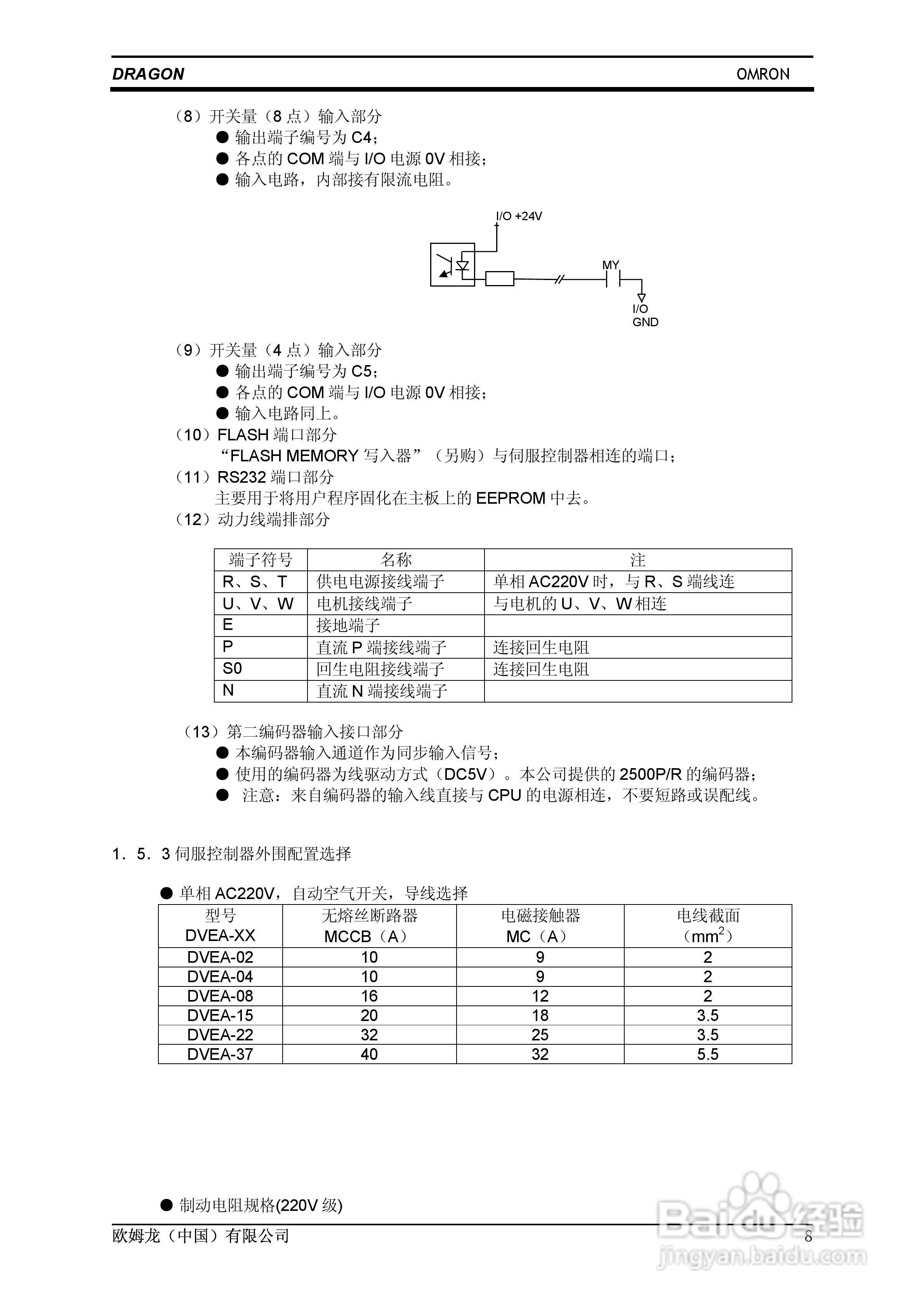 欧姆龙 SERVO鼠笼式电机变频伺服控制器操作手册:[1]