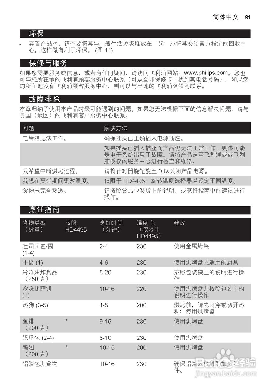 Philips HD4493烤箱用户手册:[5]