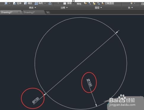 CAD如何标注圆的直径