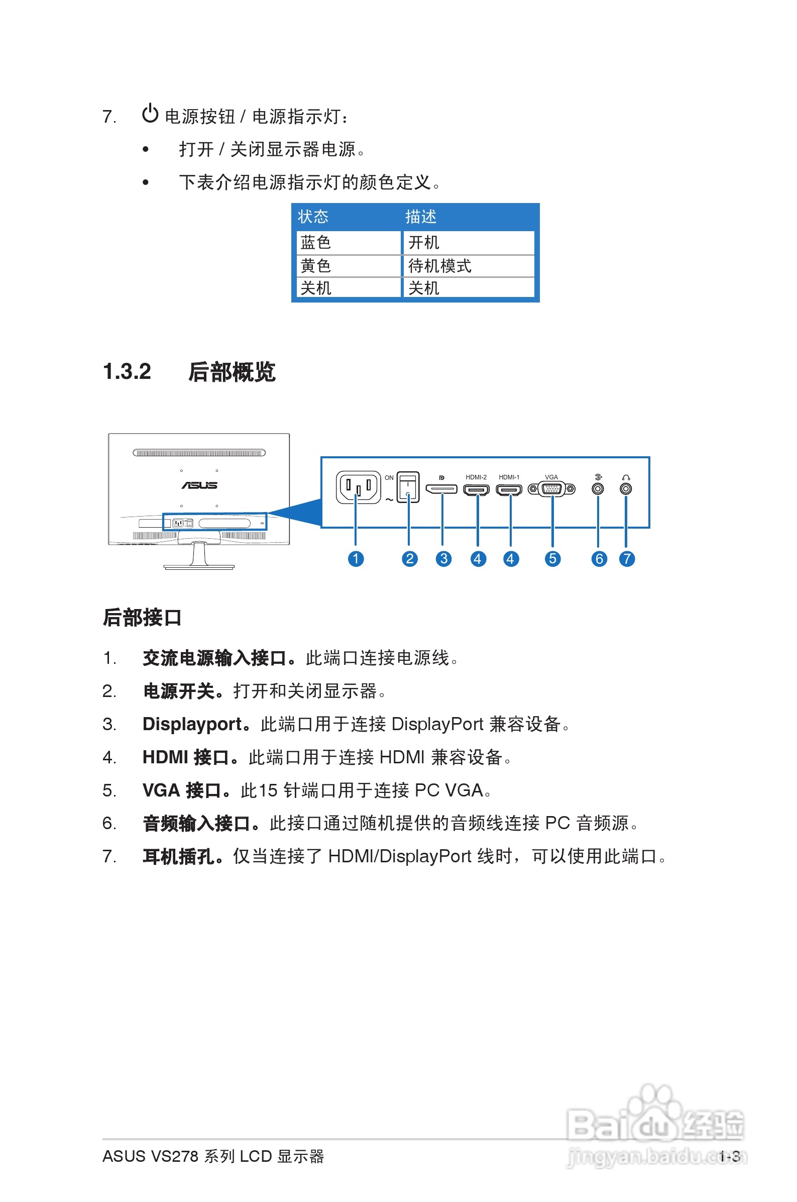 华硕VS278液晶显示器使用说明书:[2]
