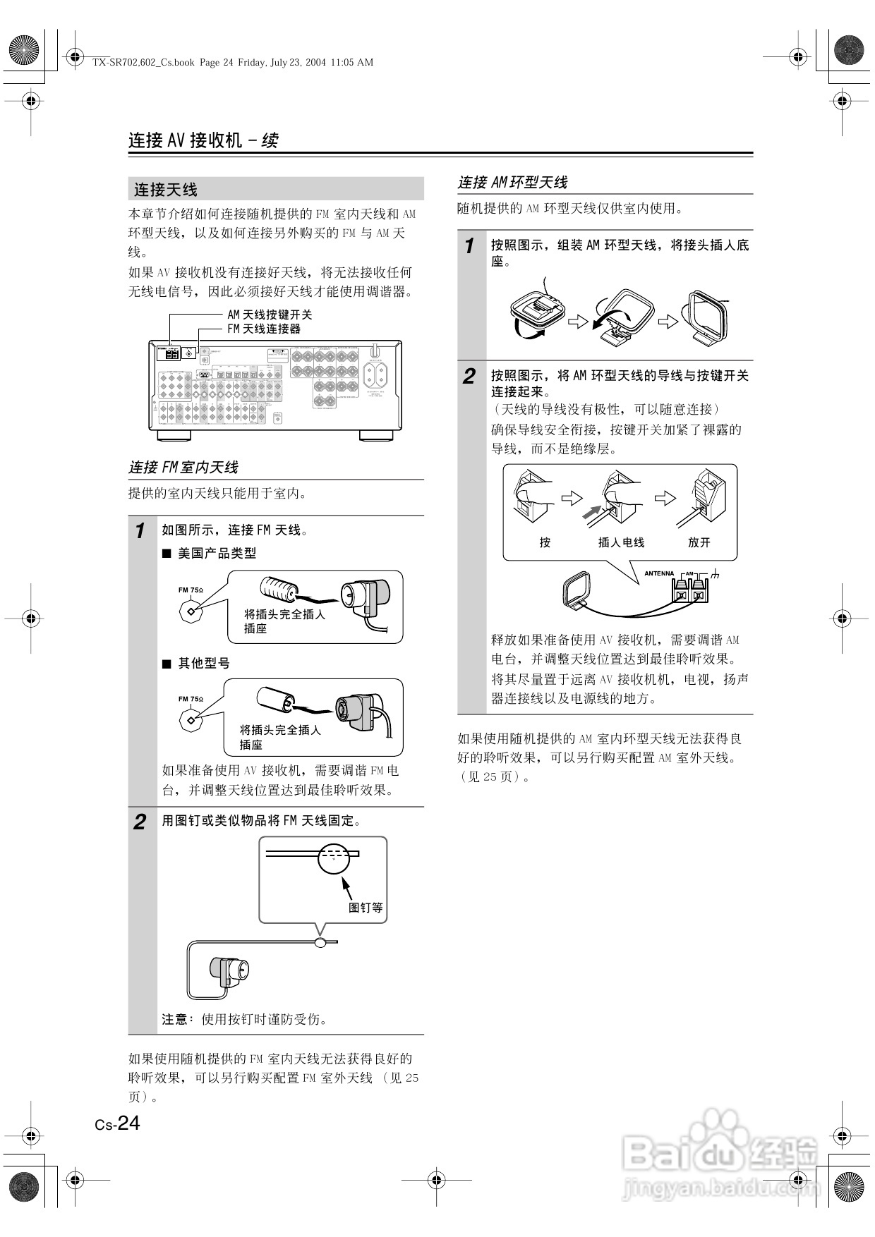 安桥AV接收机TX-SR602型使用说明书:[2]