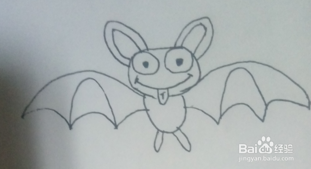 简笔画蝙蝠如何画呢?