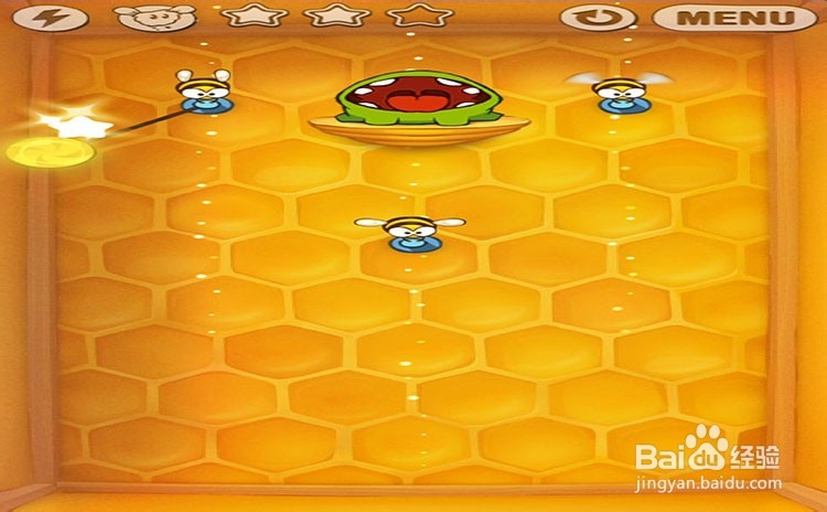 手机游戏割绳子level10-2三星攻略