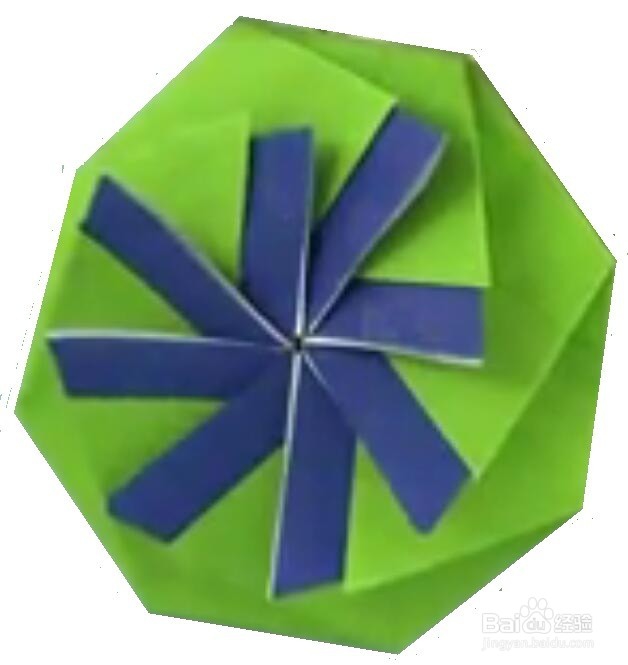 正八边形纸如何折出风车模型