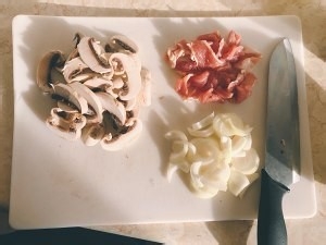 减脂版奶油培根蘑菇意面 厨房小白一人食午餐
