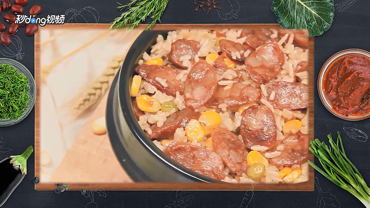 香肠豌豆焖饭怎么做