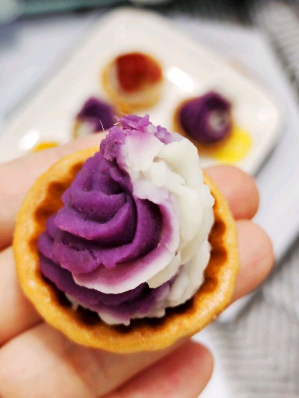 紫薯山药水果挞