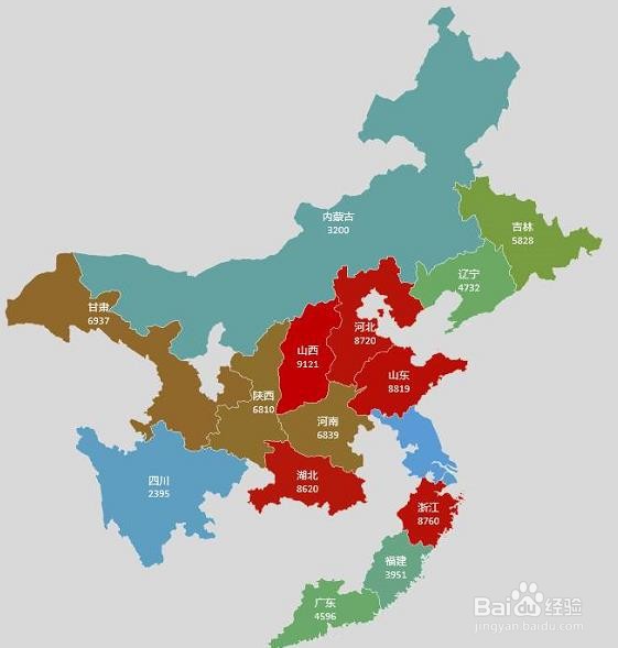 excel中，如何制作地图投影的销售图表？