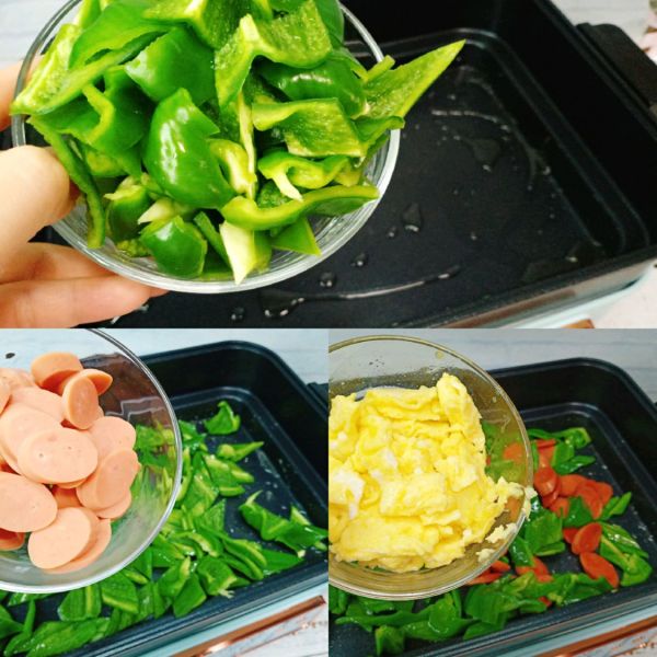 青椒火腿炒鸡蛋