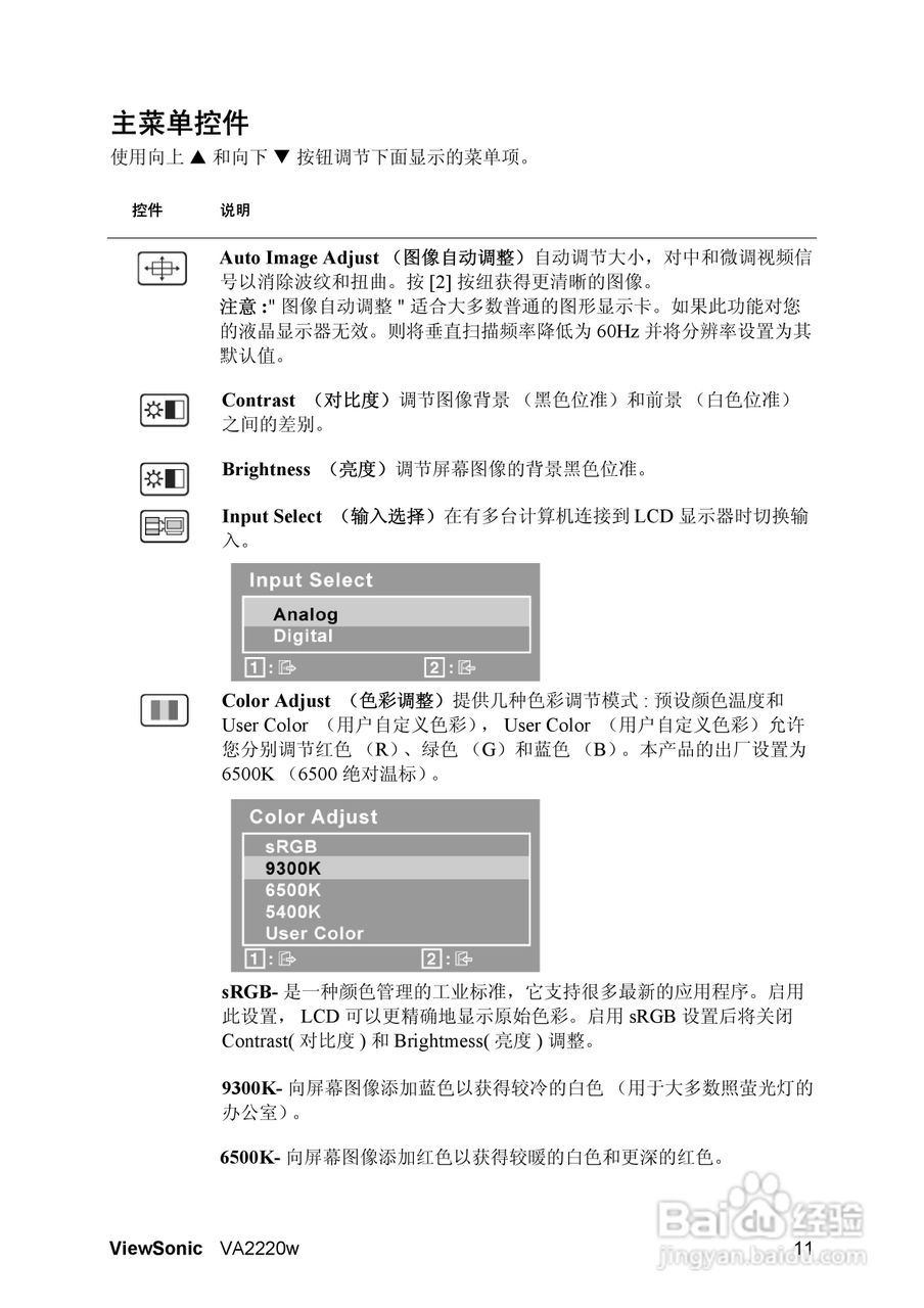 ViewSonic优派VA2220w显示器说明书:[2]