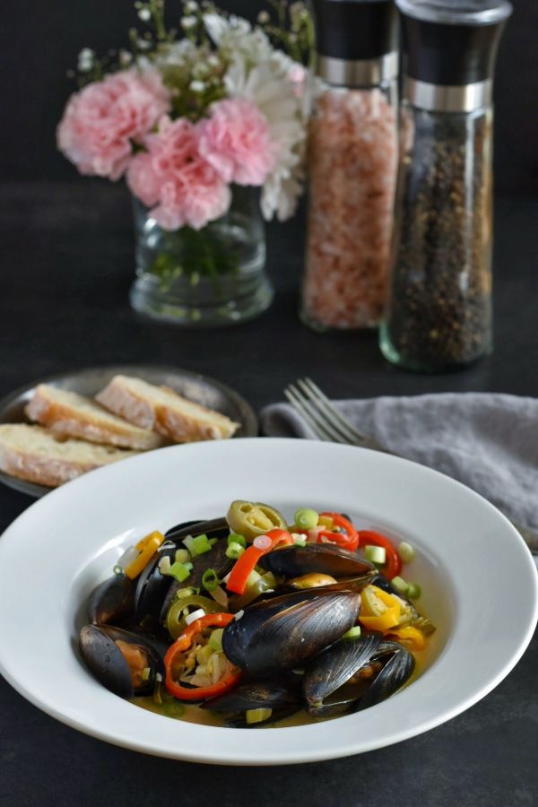 奶油苹果醋贻贝