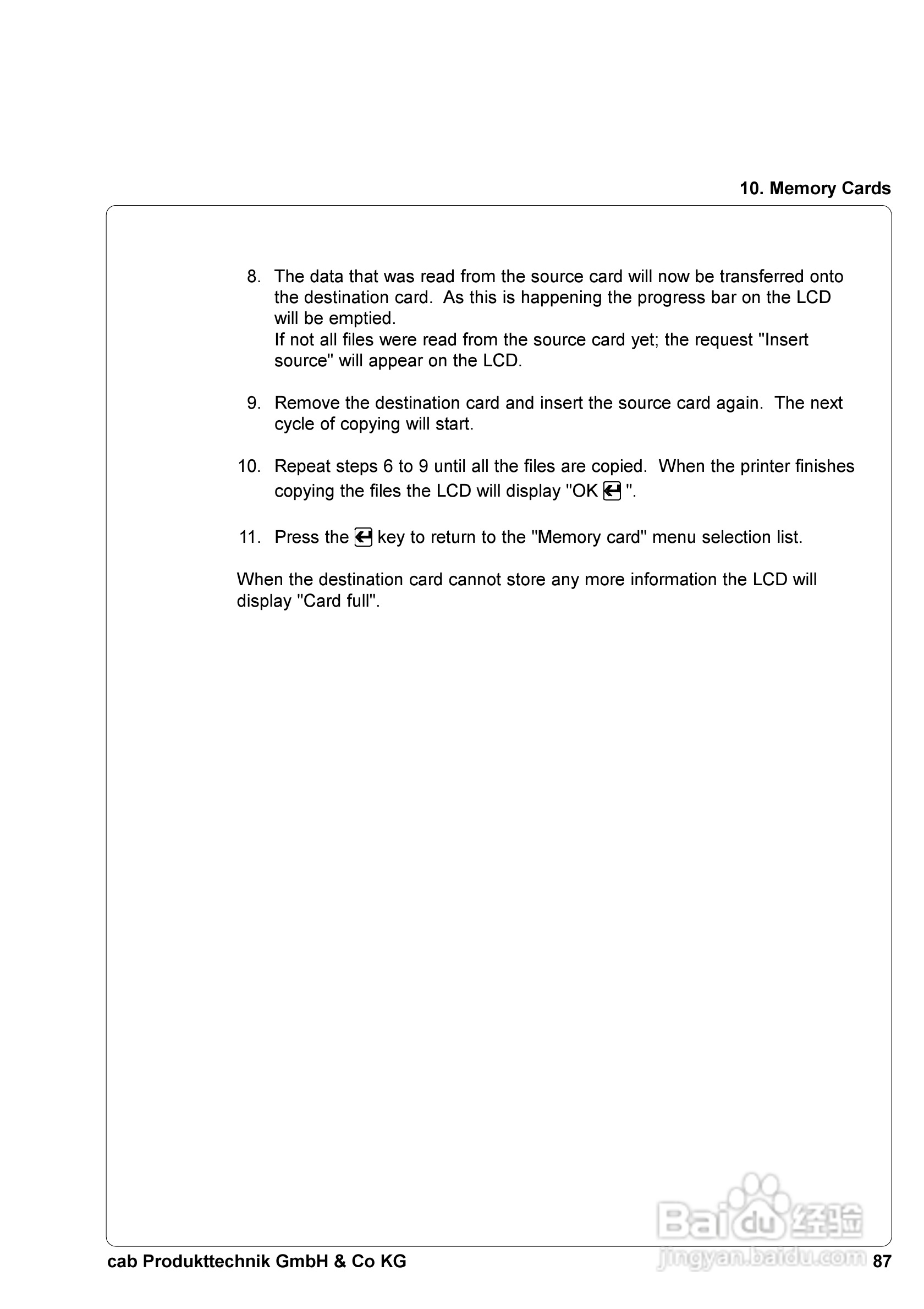 cab A8300打印机使用说明书:[9]