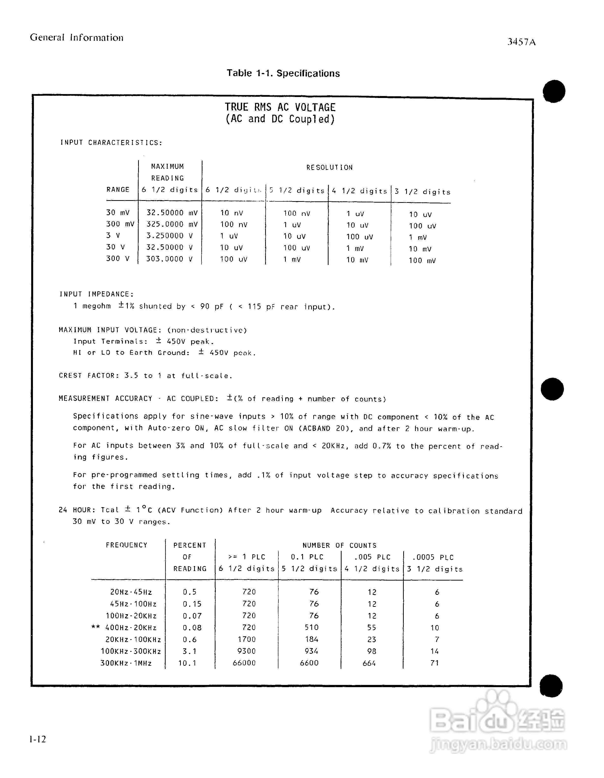HP 3457A 万用表用户使用手册:[3]