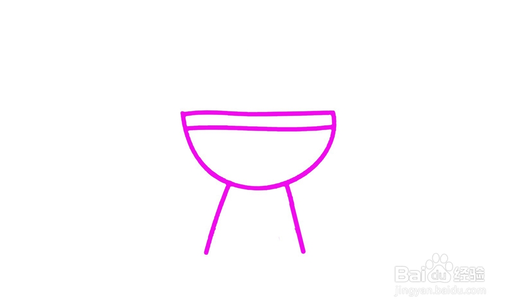 如何画出一个火锅简笔画?