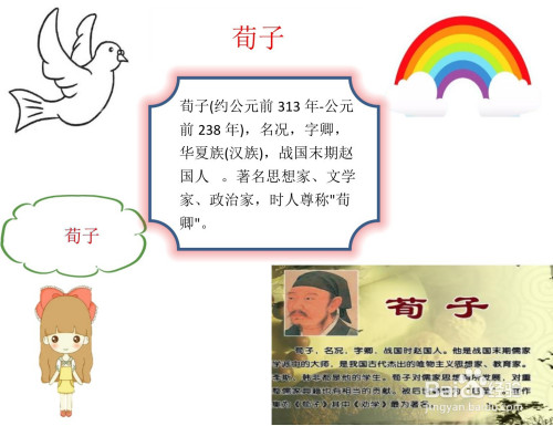 关于荀子的手抄报内容