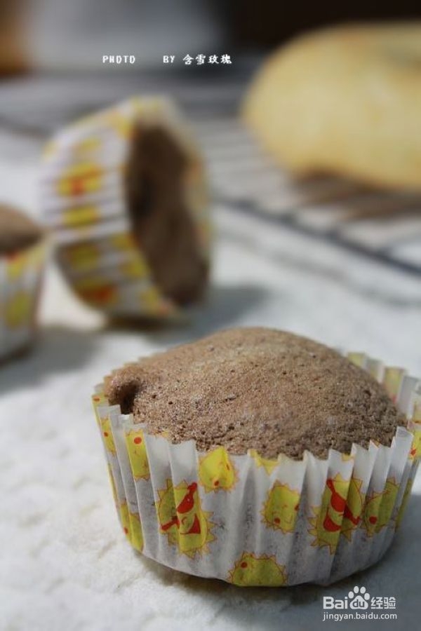 天使也可能是黑的——可可天使杯子蛋糕