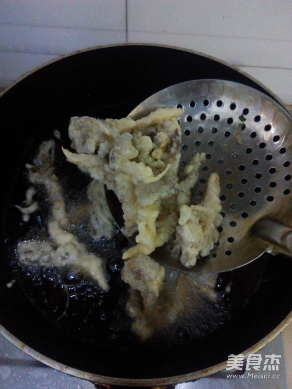 干炸平菇的做法