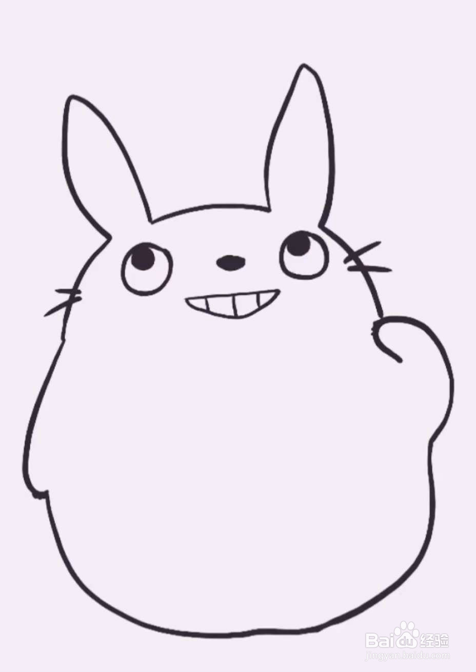 简笔画龙猫怎么画