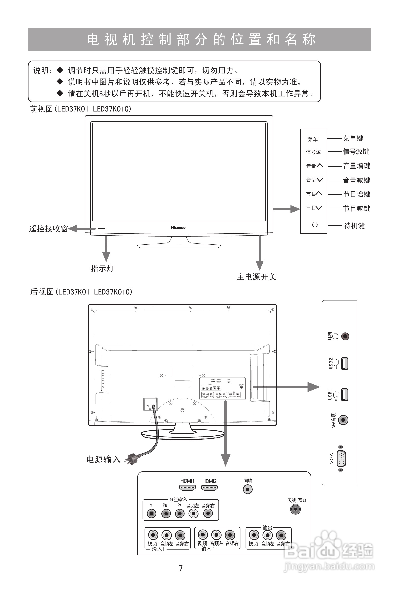 海信LED46K01PG液晶彩电使用说明书:[1]