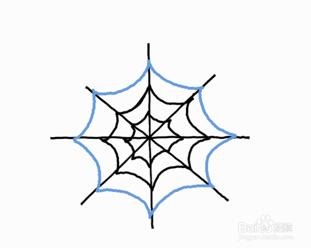 如何画蜘蛛网